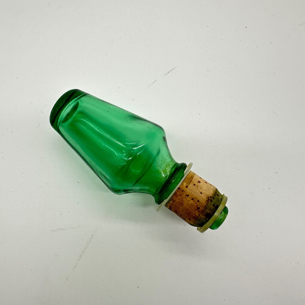 VTG 1969's MCM Green Glass Downy Fabric Softner Decanter Stopper Only